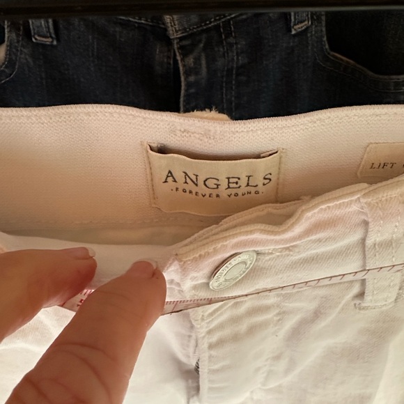 Capris - white ca bi pants / Jessica Simpson wide leg and Angel straight leg - Picture 8 of 13